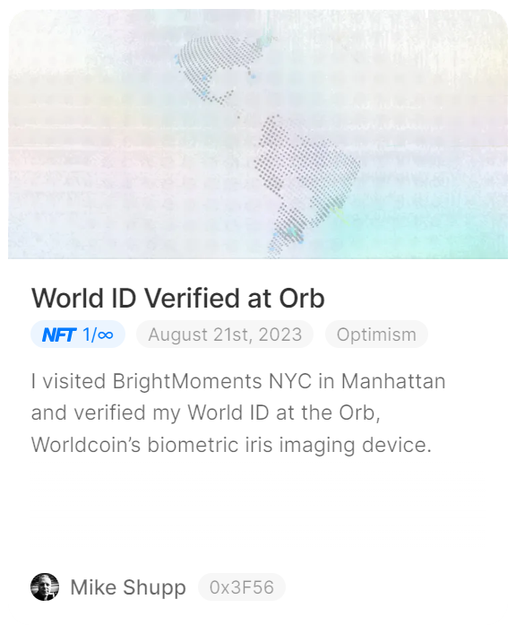 World ID Verified at Orb | Mike Shupp