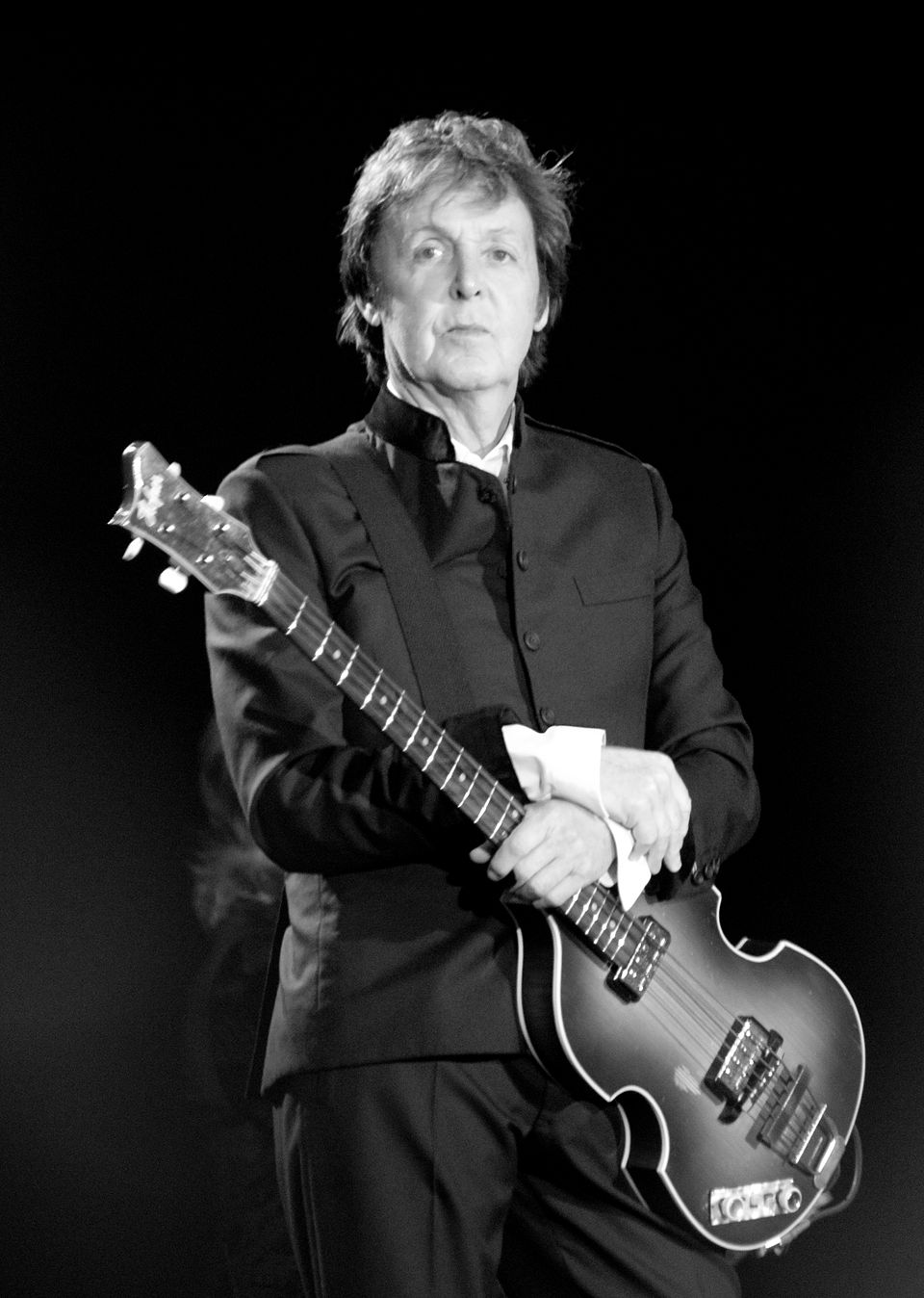 Paul McCartney performing in 2010